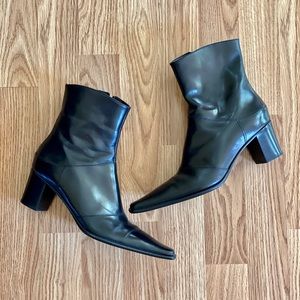 Via Spiga Black Leather Boots